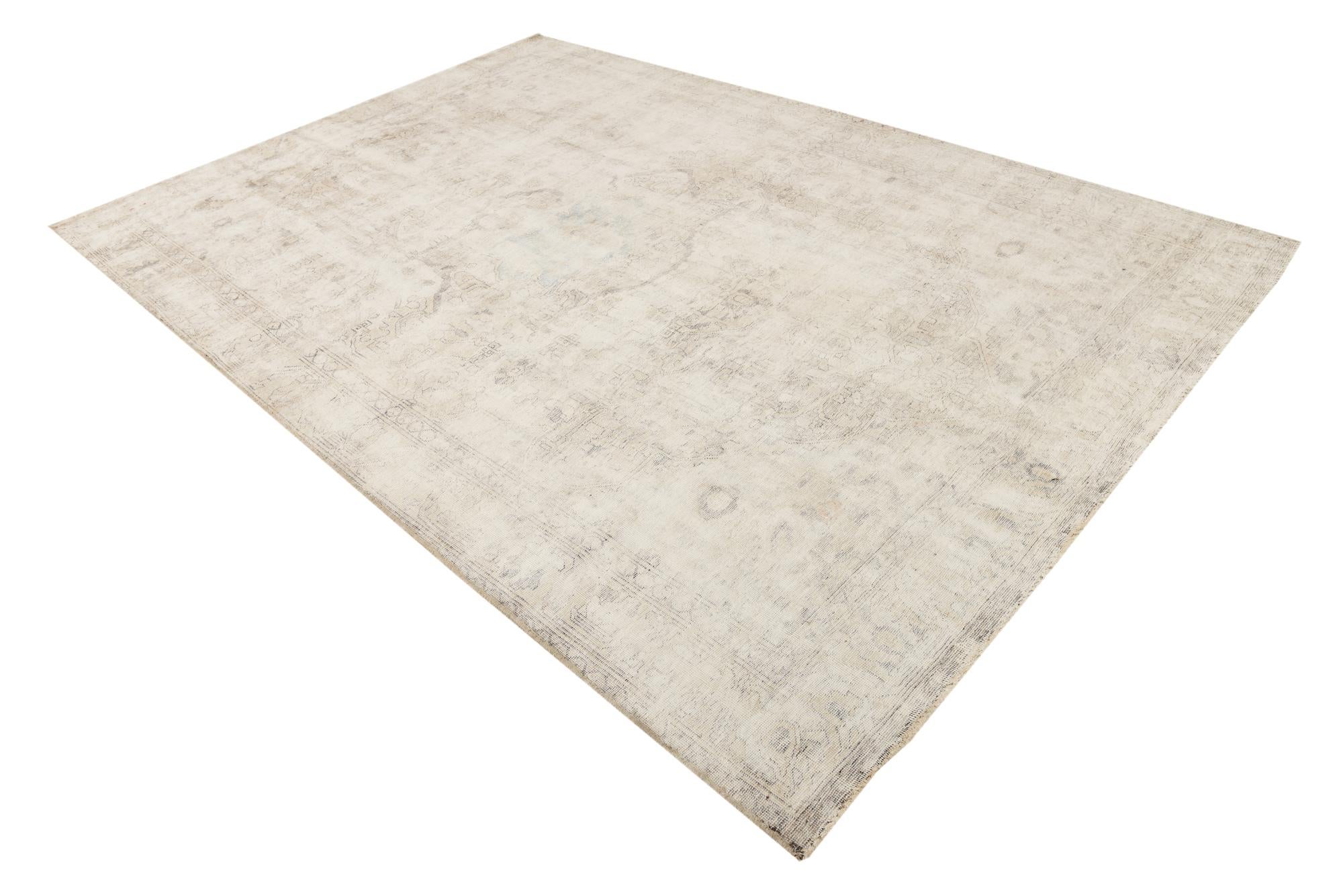 6' 8 x 10' Hand Knotted Ultra Vintage Persian Wool Rug