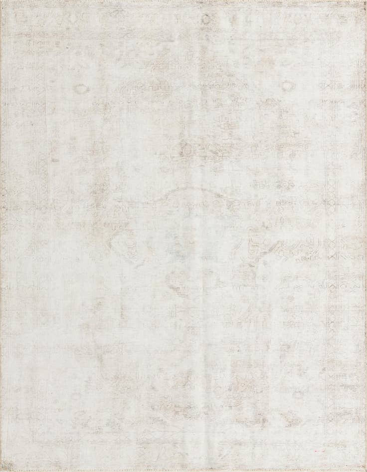 Detail image of 6' 8 x 10' Hand Knotted Ultra Vintage Persian Wool Rug