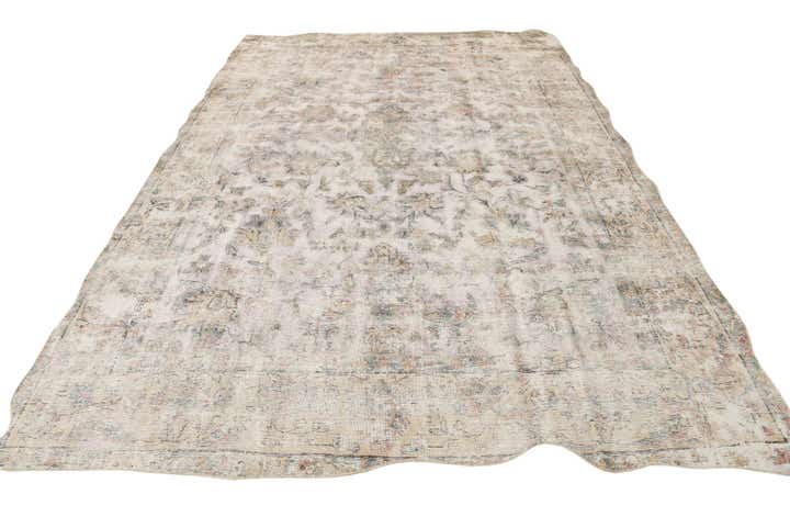 9' 1 x 12' Hand Knotted Ultra Vintage Persian Wool Rug