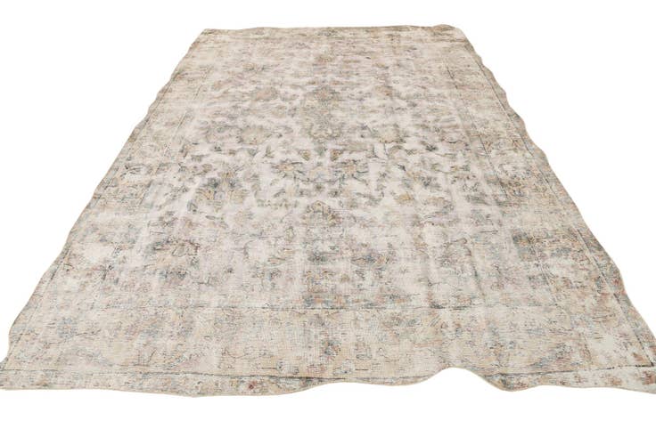 Detail image of 9' 1 x 12' Hand Knotted Ultra Vintage Persian Wool Rug