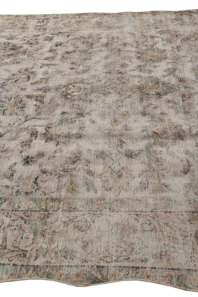 9' 1 x 12' Hand Knotted Ultra Vintage Persian Wool Rug