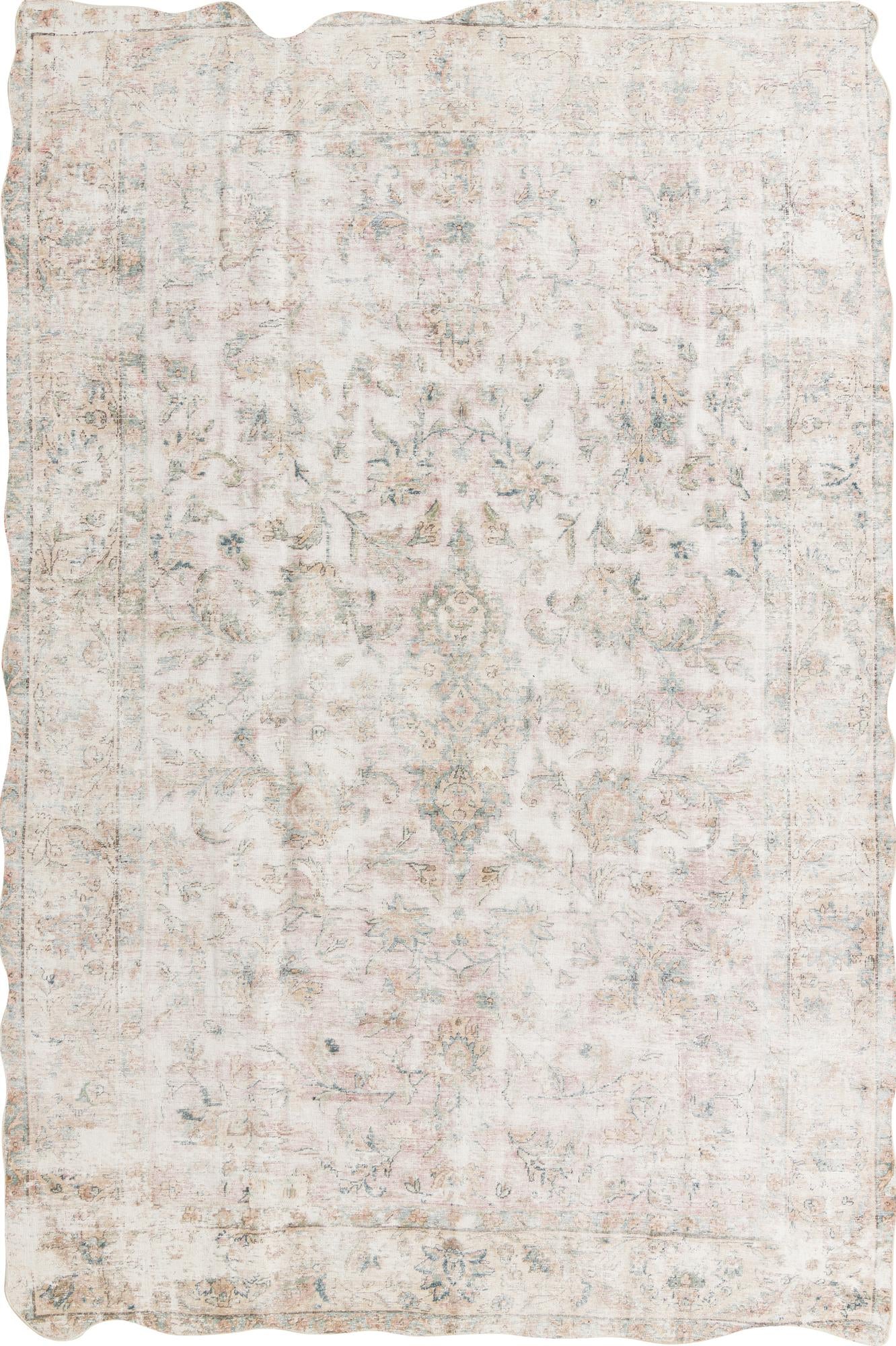 9' 1 x 12' Hand Knotted Ultra Vintage Persian Wool Rug