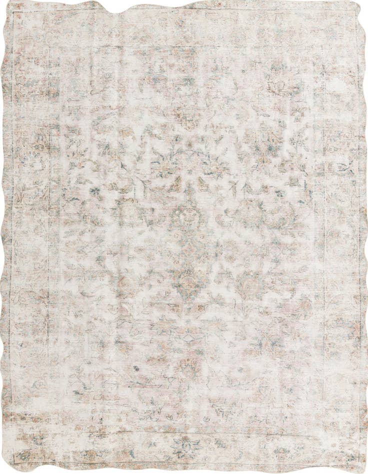 Detail image of 9' 1 x 12' Hand Knotted Ultra Vintage Persian Wool Rug