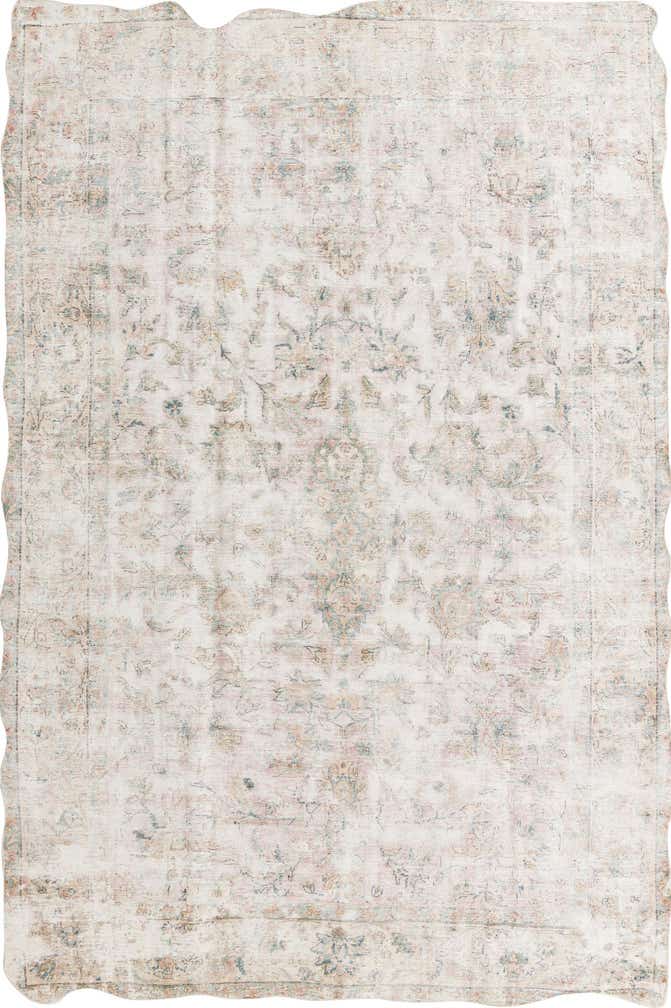9' 1 x 12' Hand Knotted Ultra Vintage Persian Wool Rug