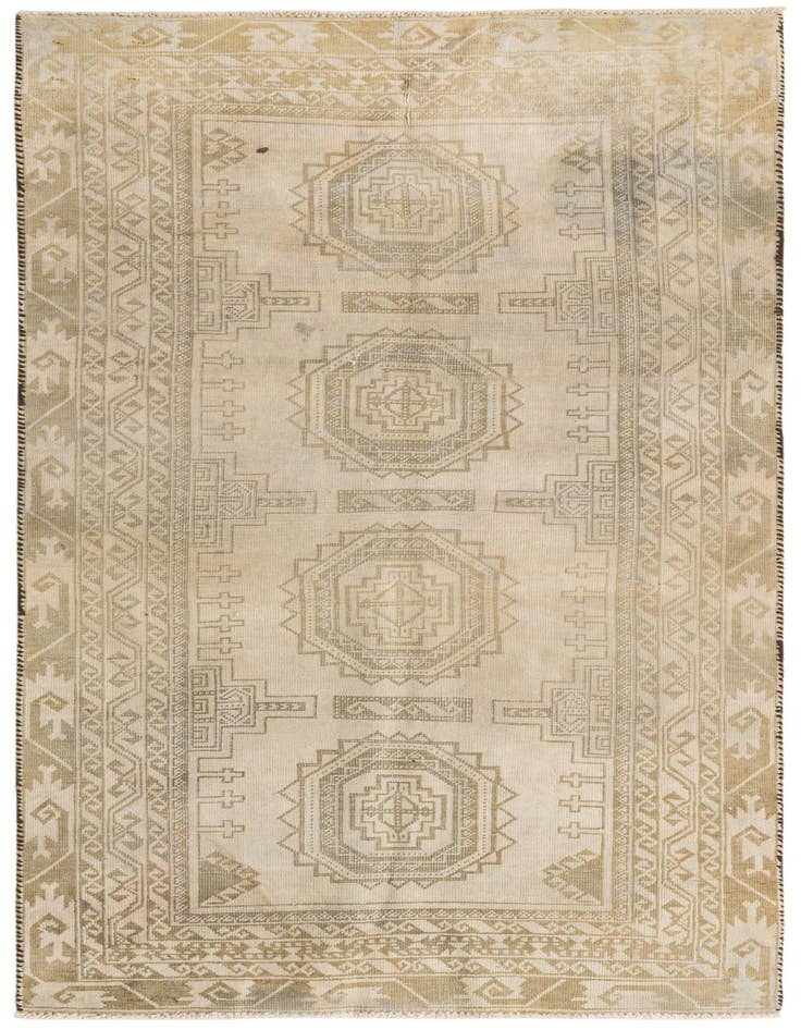 Detail image of 3' x 5' 9 Hand Knotted Ultra Vintage Persian Wool Rug