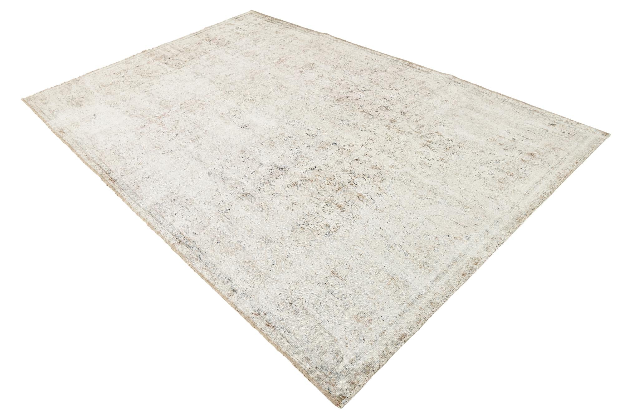 6' 9 x 10' 3 Hand Knotted Ultra Vintage Persian Wool Rug