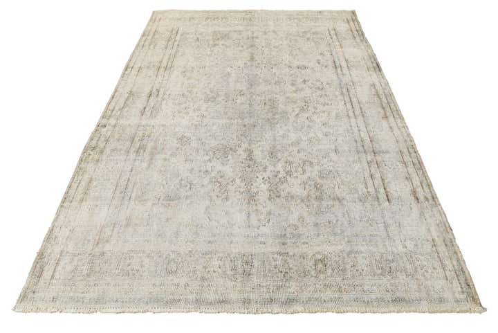 6' 5 x 9' 5 Hand Knotted Ultra Vintage Persian Wool Rug
