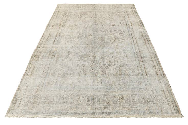 Detail image of 6' 5 x 9' 5 Hand Knotted Ultra Vintage Persian Wool Rug