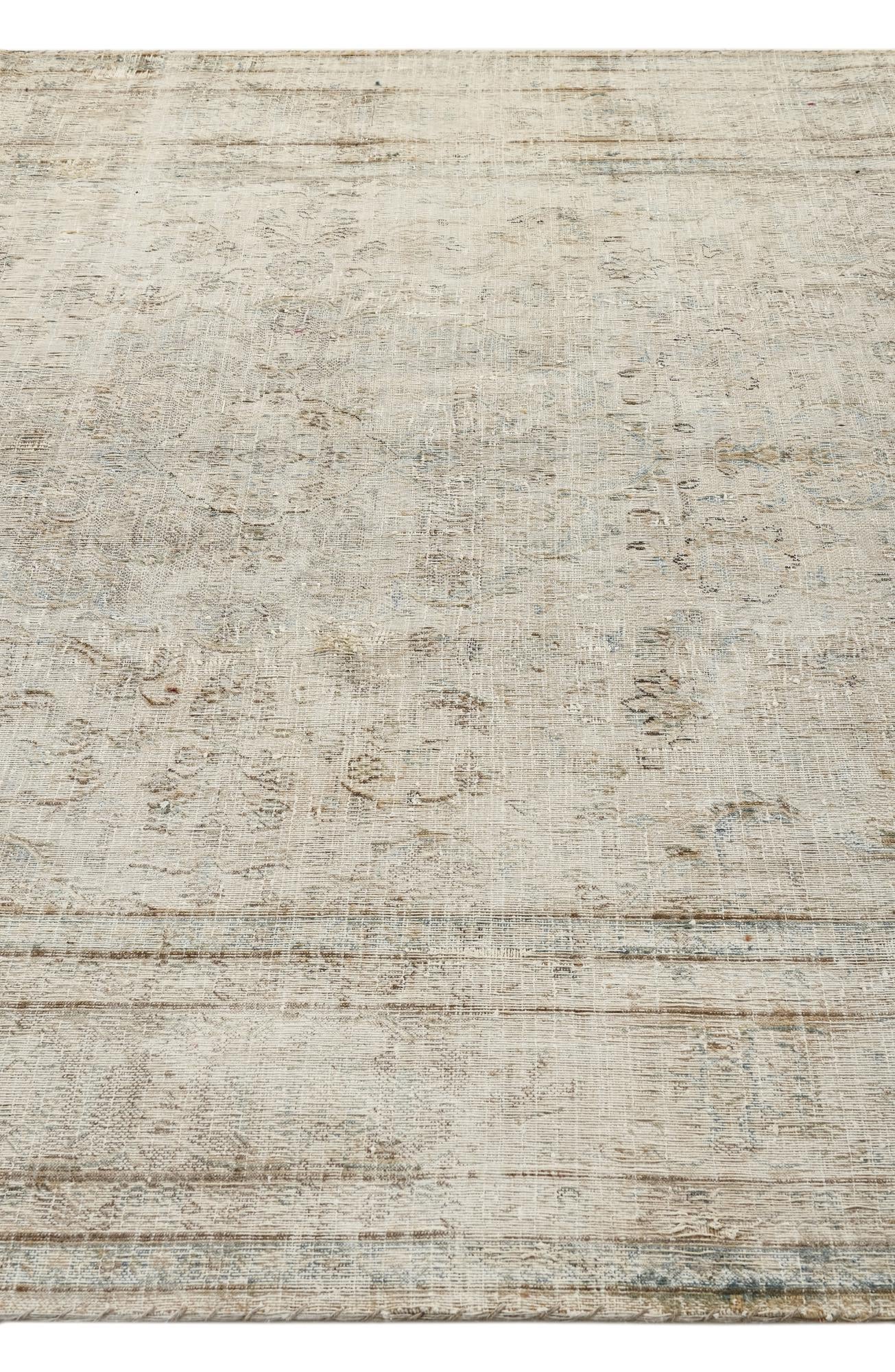 6' 5 x 9' 5 Hand Knotted Ultra Vintage Persian Wool Rug