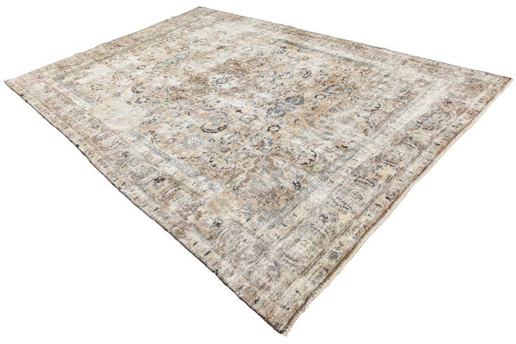 Detail image of 8' 3 x 12' Hand Knotted Ultra Vintage Persian Wool Rug