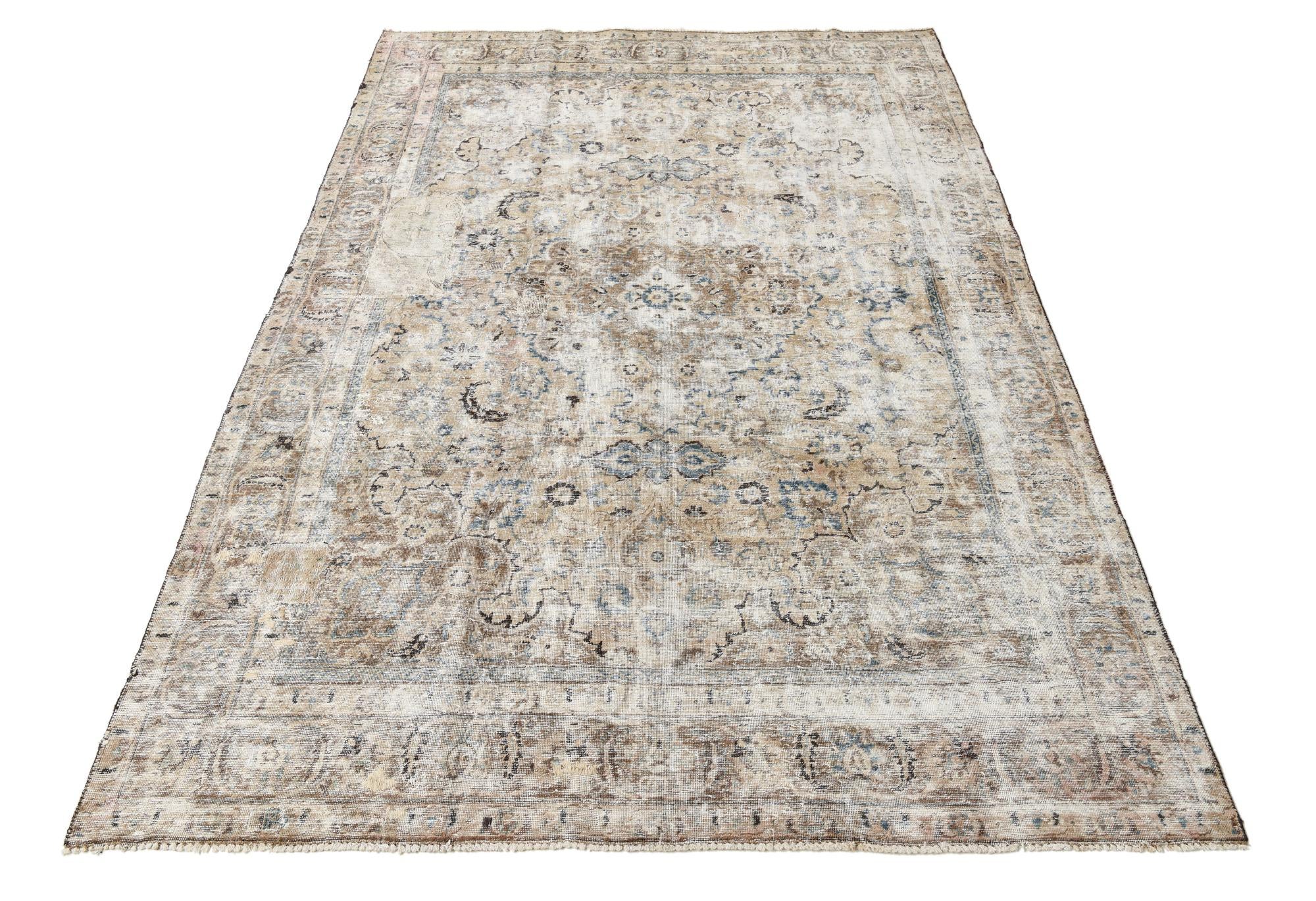8' 3 x 12' Hand Knotted Ultra Vintage Persian Wool Rug