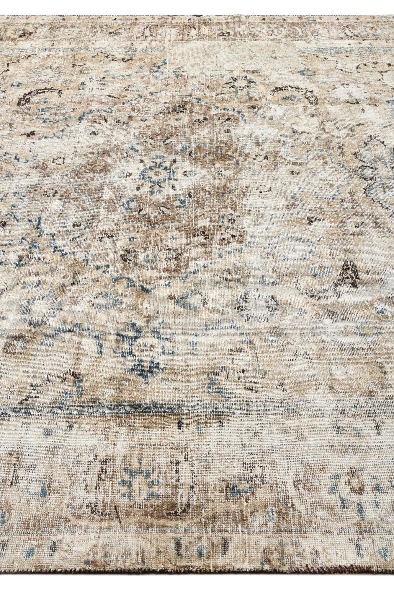 8' 3 x 12' Hand Knotted Ultra Vintage Persian Wool Rug