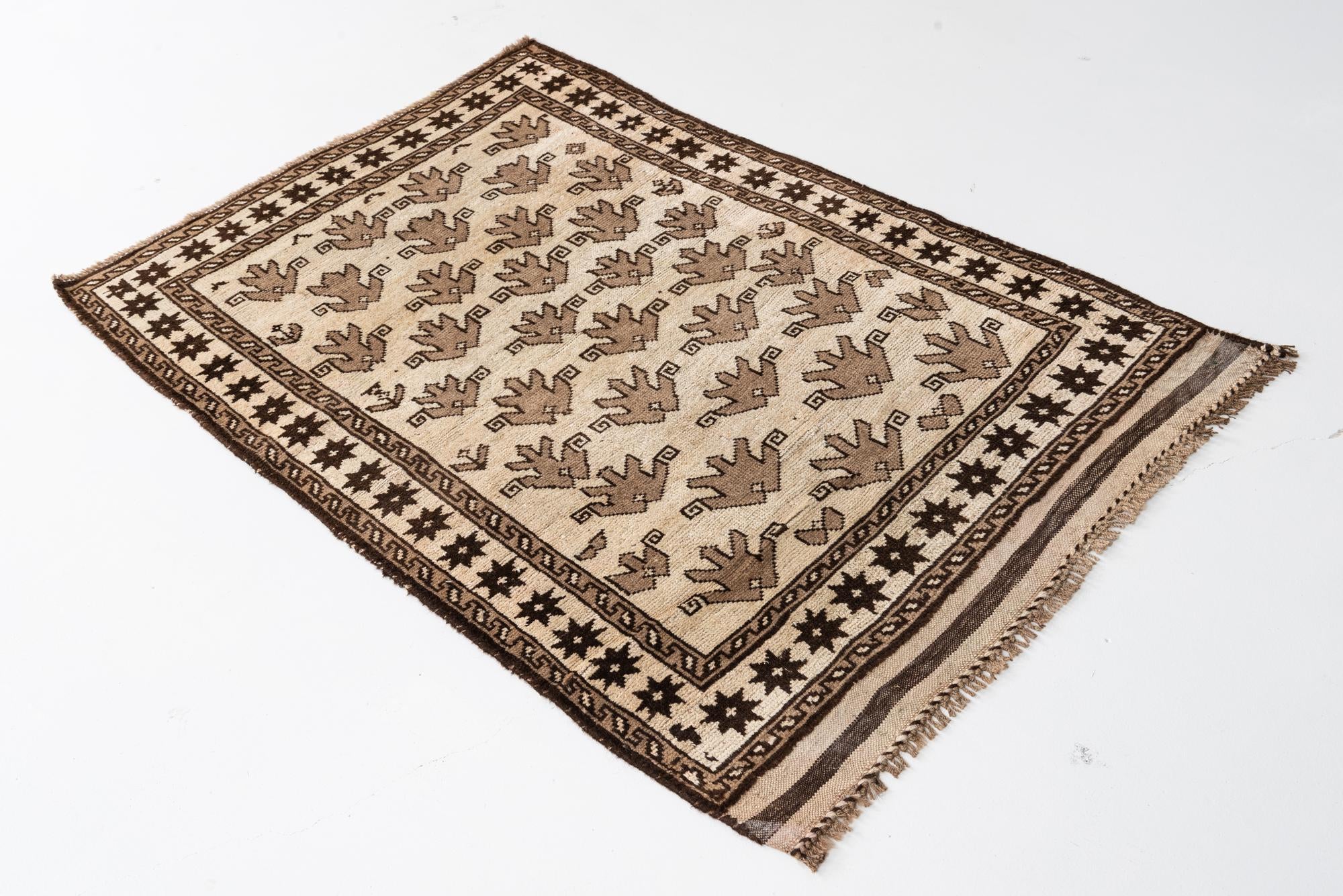 100cm x 150cm anudado a mano Ultra Vintage Alfombra Persa Lana