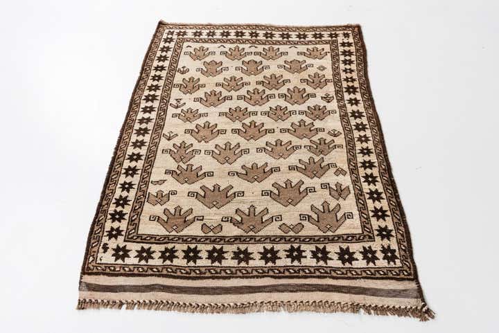 100cm x 150cm anudado a mano Ultra Vintage Alfombra Persa Lana