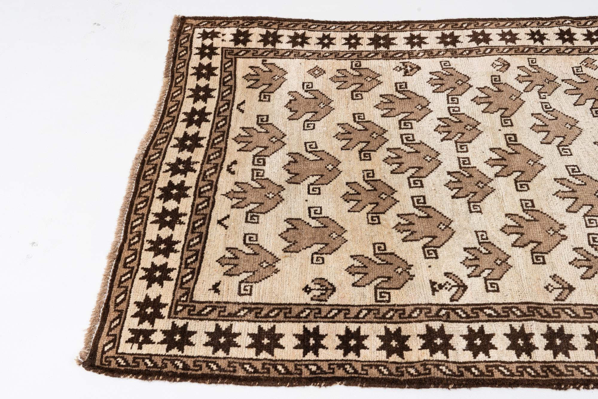 100cm x 150cm anudado a mano Ultra Vintage Alfombra Persa Lana