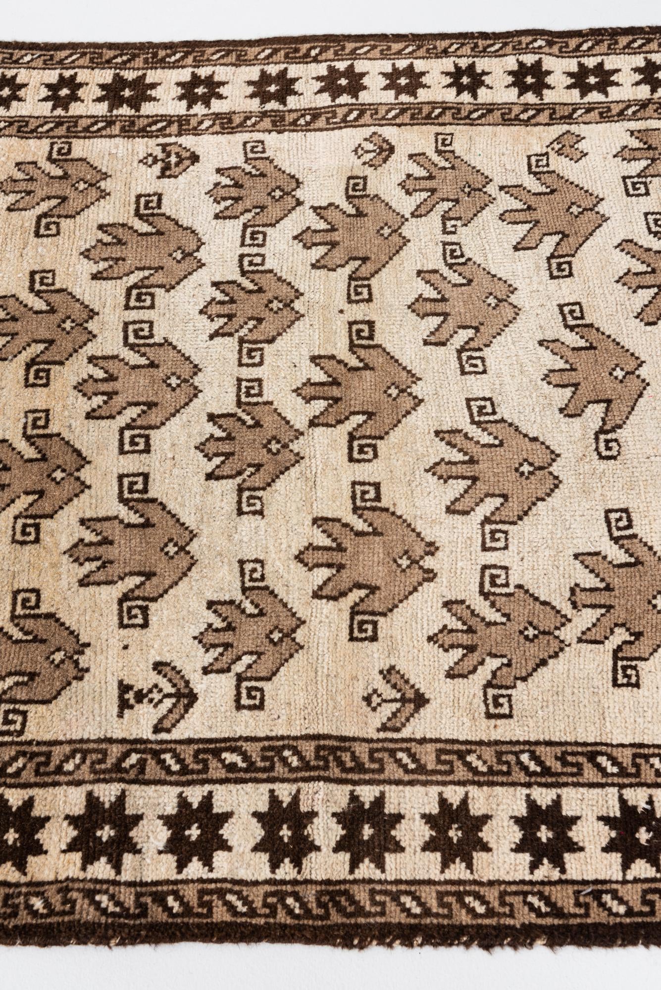 100cm x 150cm anudado a mano Ultra Vintage Alfombra Persa Lana