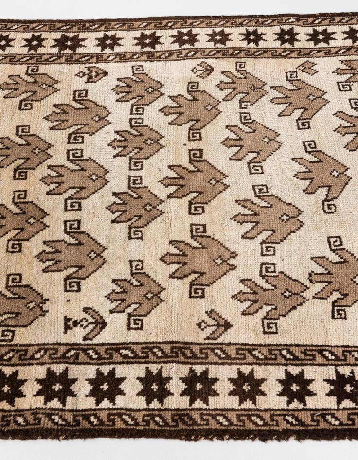 Detail image of 3' 4 x 5'  Hand Knotted Ultra Vintage Persian Wool Rug