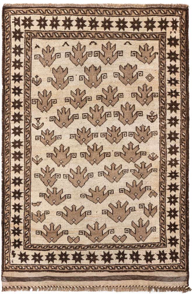 100cm x 150cm anudado a mano Ultra Vintage Alfombra Persa Lana