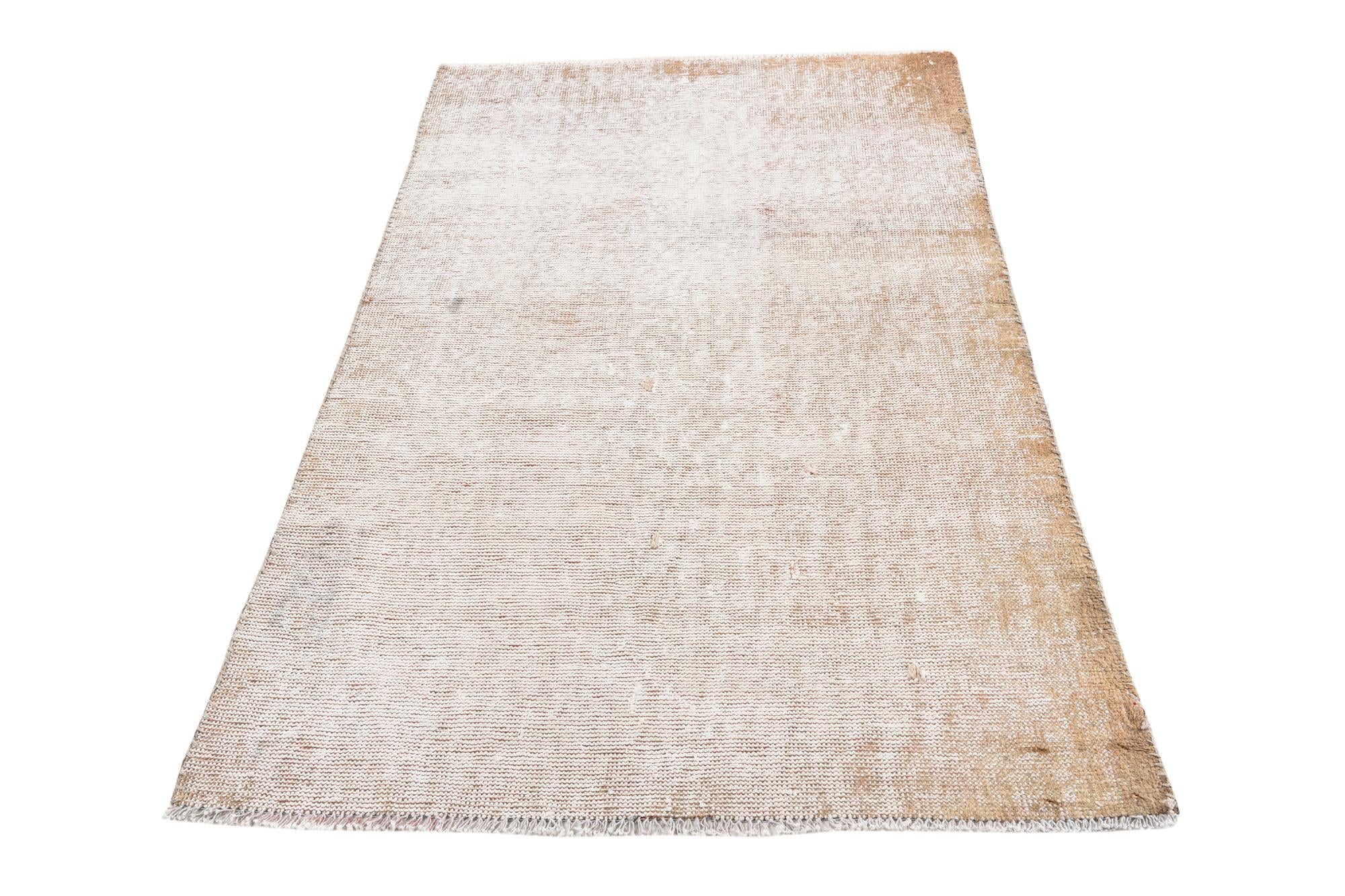 3' 7 x 6' Hand Knotted Ultra Vintage Persian Wool Rug