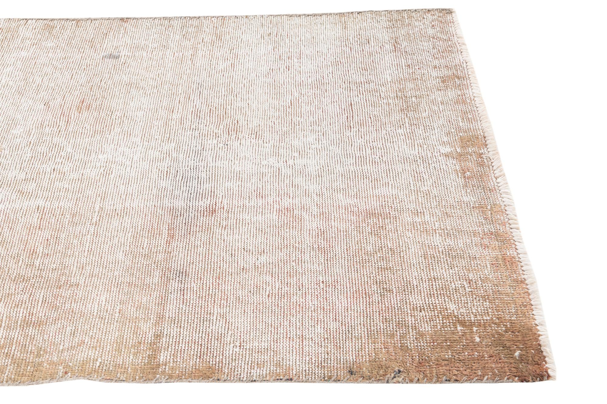 3' 7 x 6' Hand Knotted Ultra Vintage Persian Wool Rug