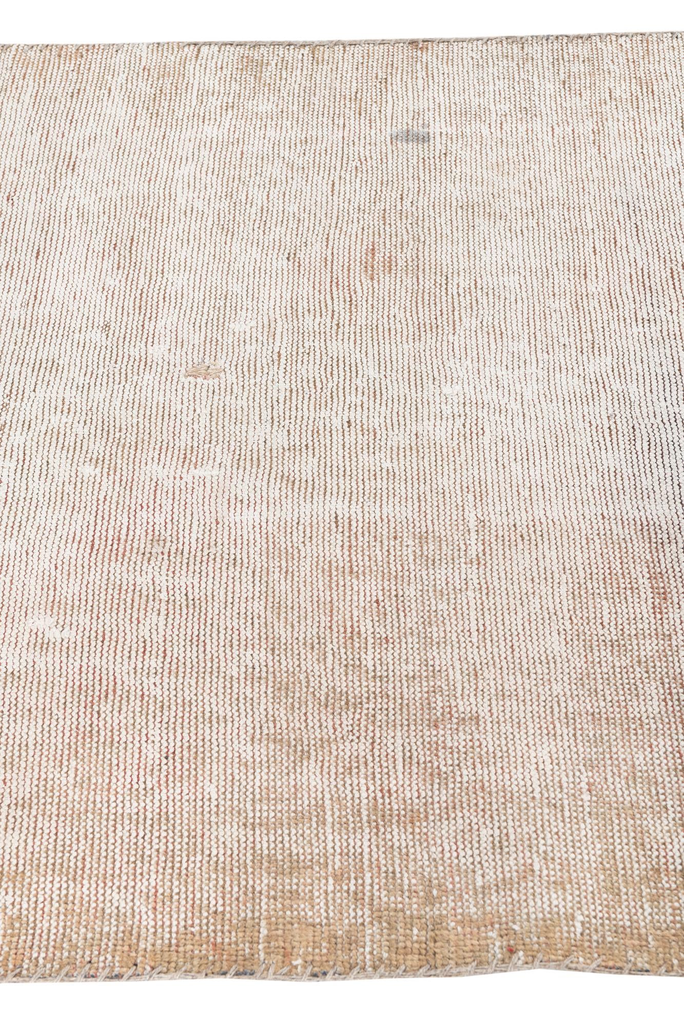 3' 7 x 6' Hand Knotted Ultra Vintage Persian Wool Rug