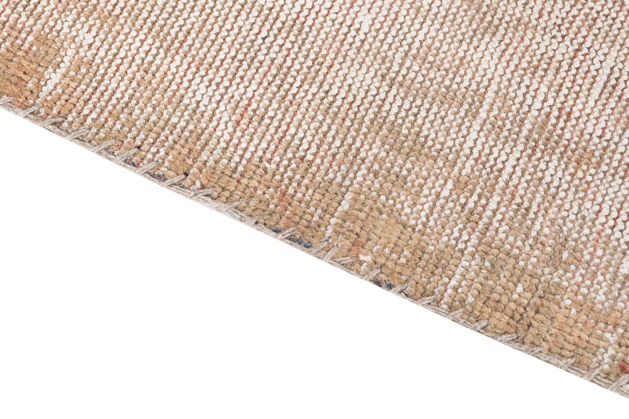 3' 7 x 6' Hand Knotted Ultra Vintage Persian Wool Rug