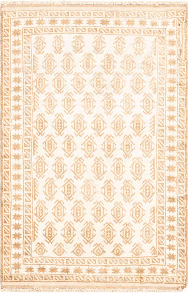 3' 3 x 5' Hand Knotted Ultra Vintage Persian Wool Rug