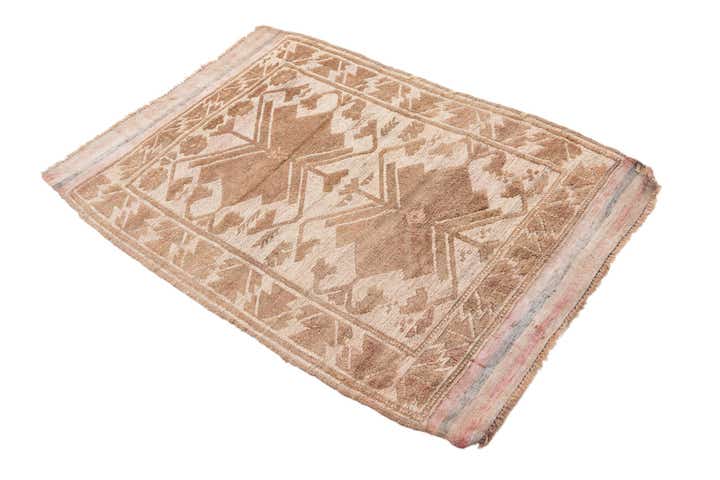 3' x 4' 2 Hand Knotted Ultra Vintage Persian Wool Rug