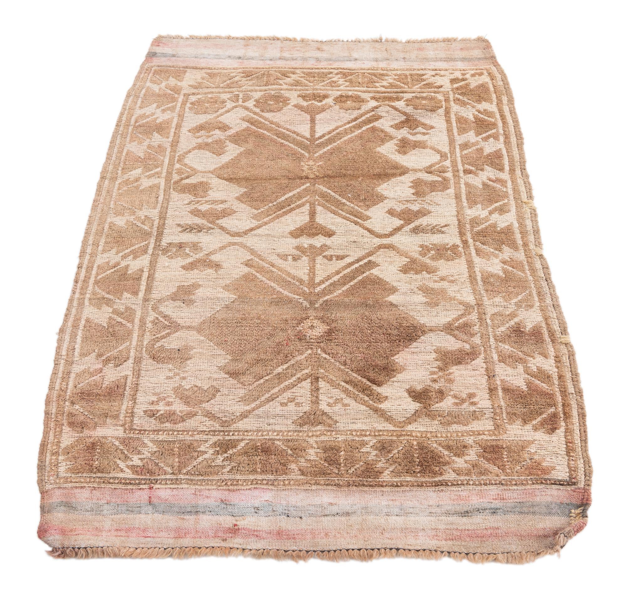 3' x 4' 2 Hand Knotted Ultra Vintage Persian Wool Rug
