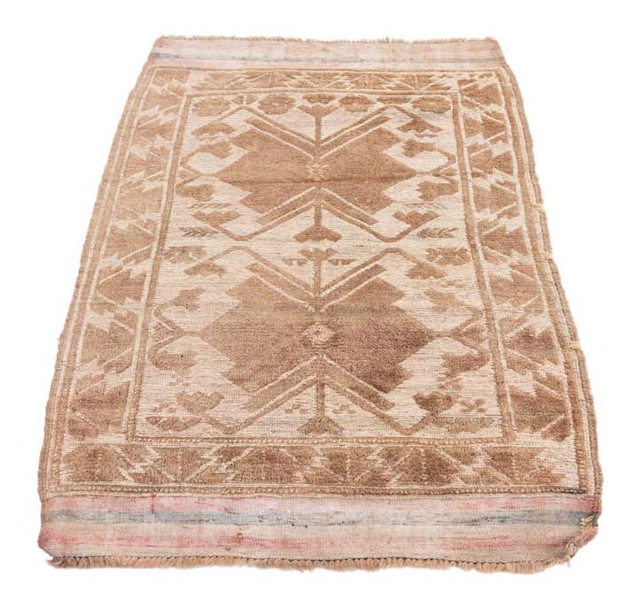 3' x 4' 2 Hand Knotted Ultra Vintage Persian Wool Rug