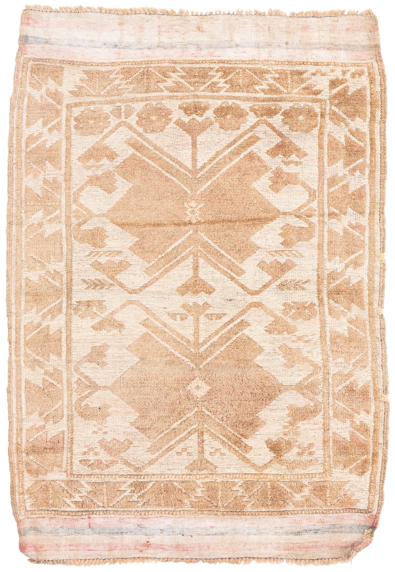 3' x 4' 2 Hand Knotted Ultra Vintage Persian Wool Rug