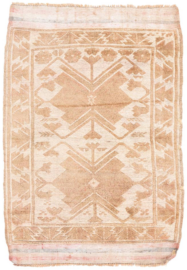 Detail image of 3' x 4' 2 Hand Knotted Ultra Vintage Persian Wool Rug