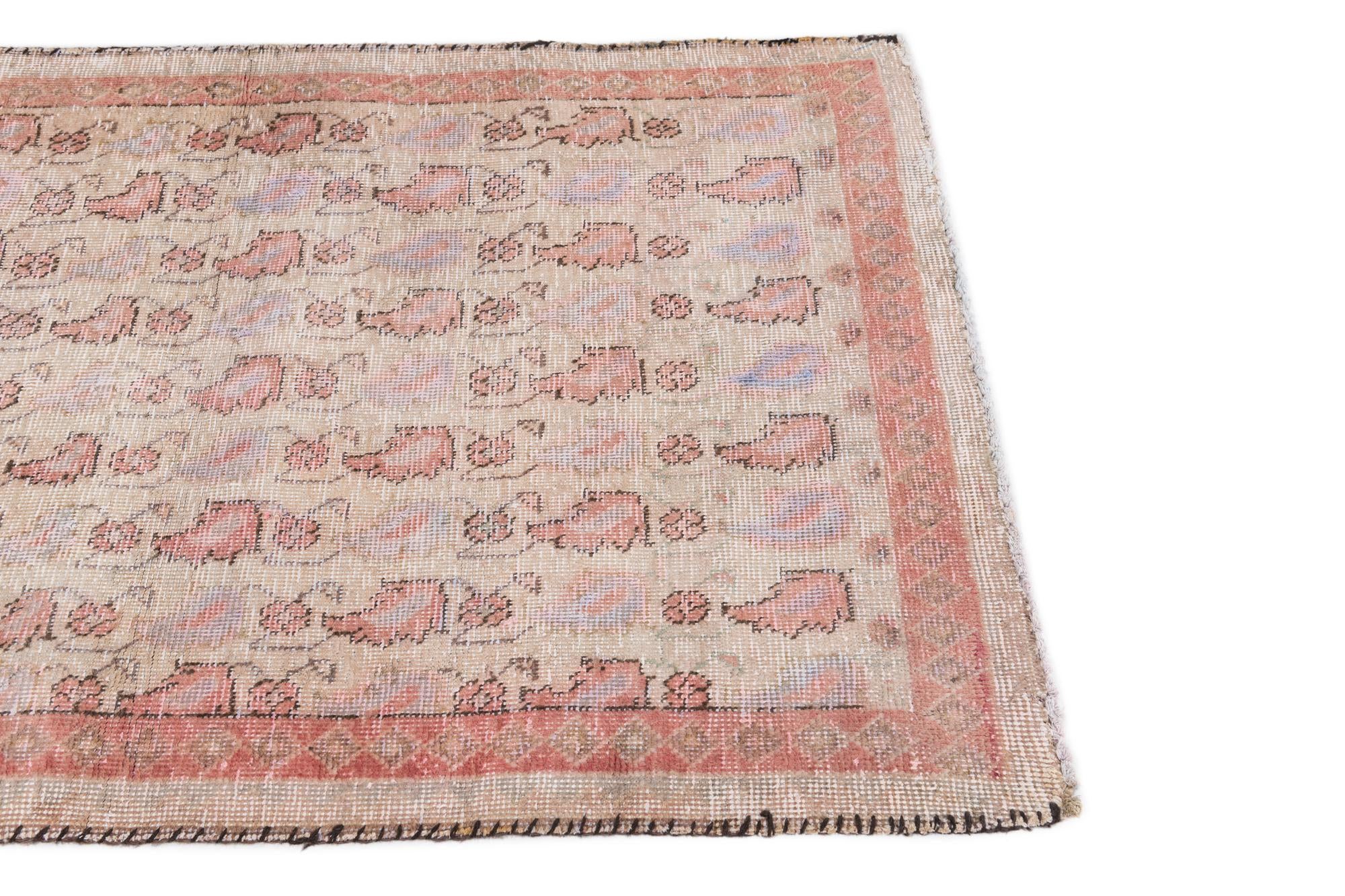 3' 1 x 4' 10 Hand Knotted Ultra Vintage Persian Wool Rug
