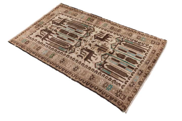 2' 7 x 4' 4 Hand Knotted Ultra Vintage Persian Wool Rug