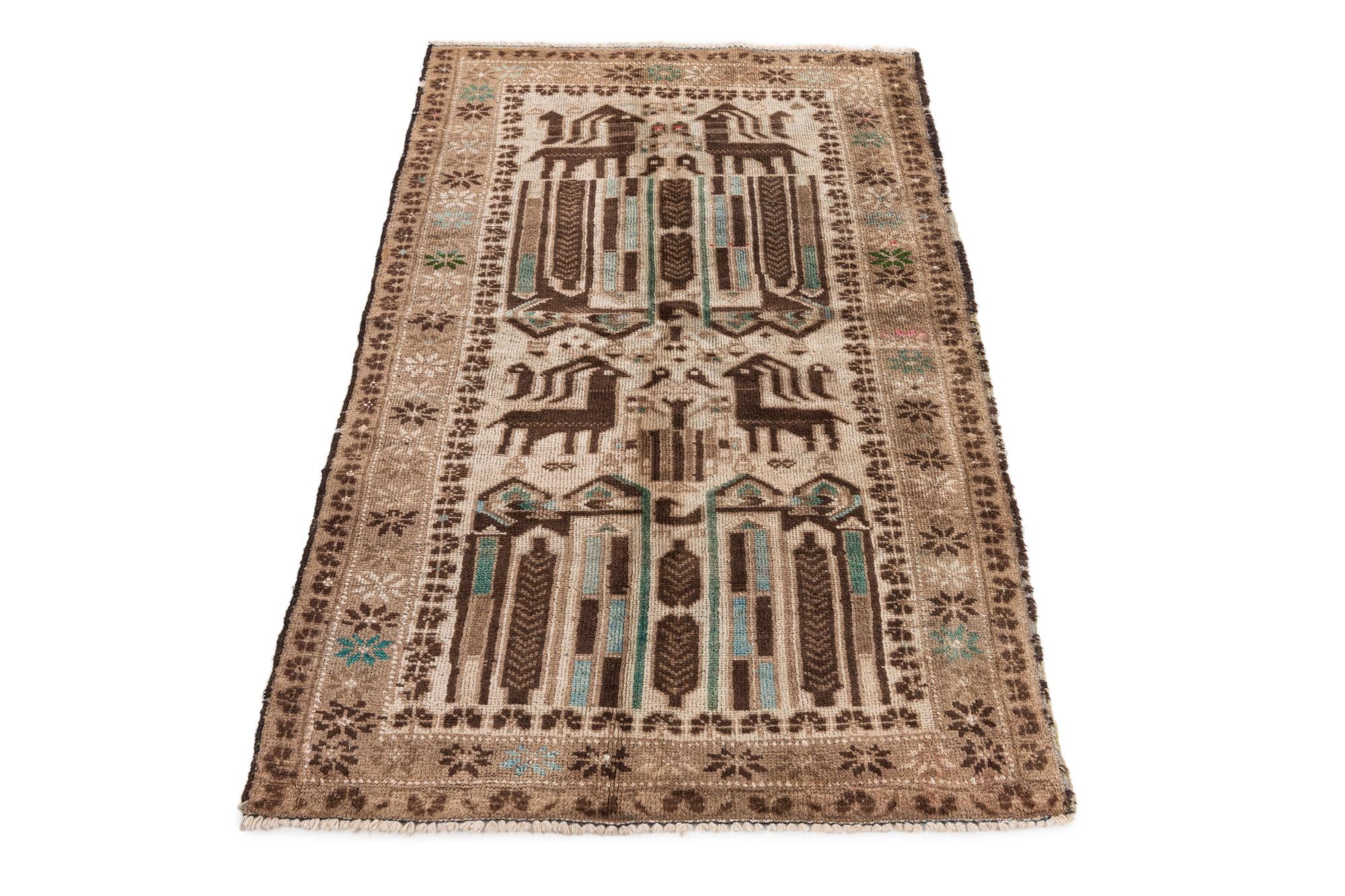 2' 7 x 4' 4 Hand Knotted Ultra Vintage Persian Wool Rug
