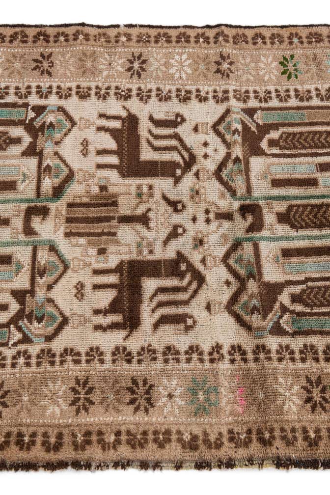 2' 7 x 4' 4 Hand Knotted Ultra Vintage Persian Wool Rug