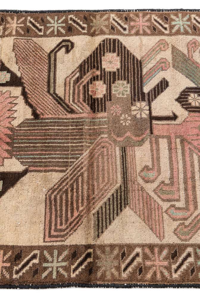 2' 10 x 4' 9 Hand Knotted Ultra Vintage Persian Wool Rug