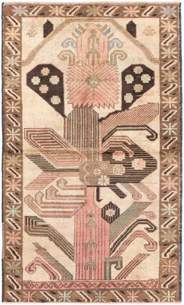 2' 10 x 4' 9 Hand Knotted Ultra Vintage Persian Wool Rug