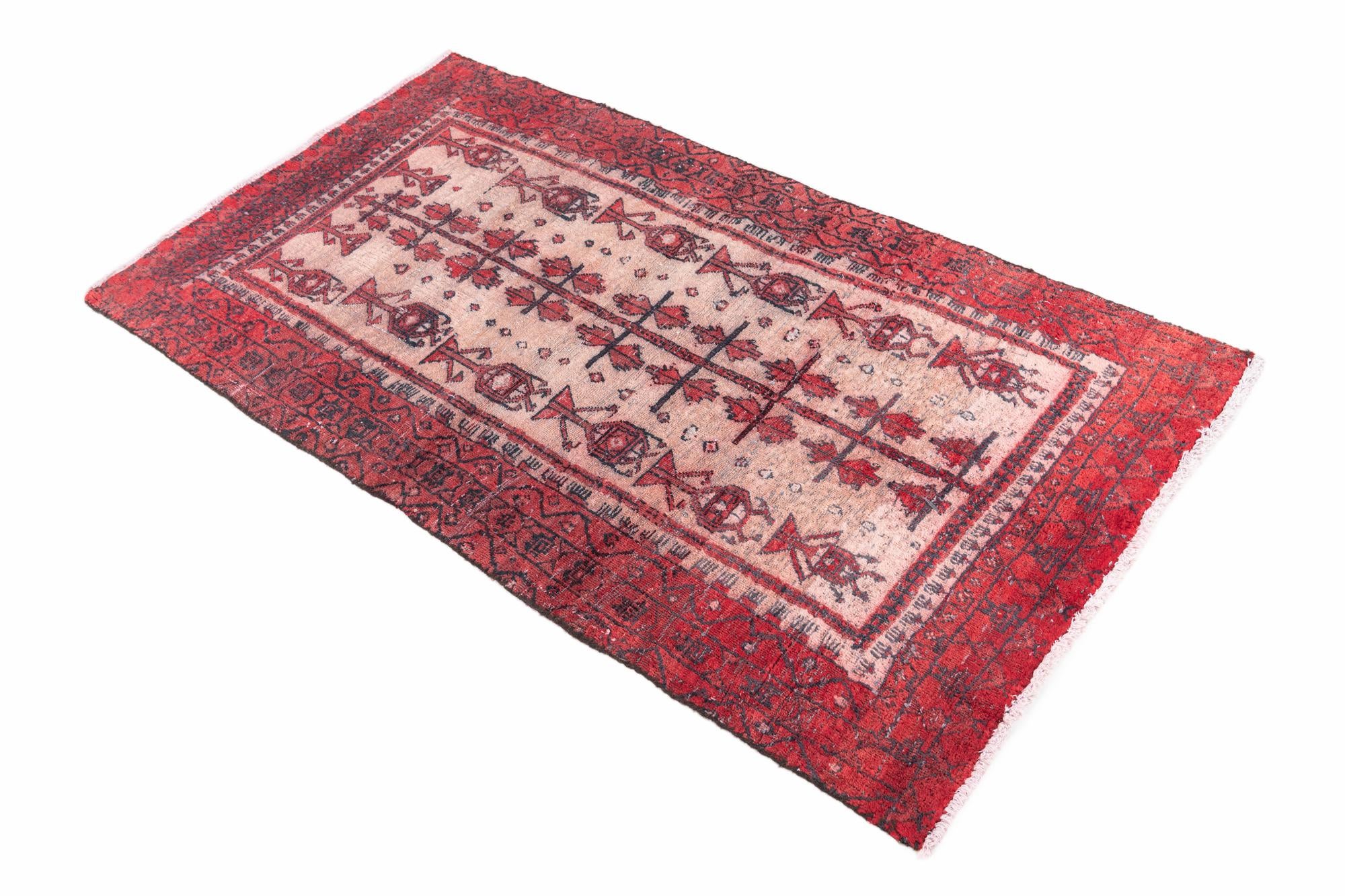 2' 9 x 5' 1 Hand Knotted Ultra Vintage Persian Wool Rug