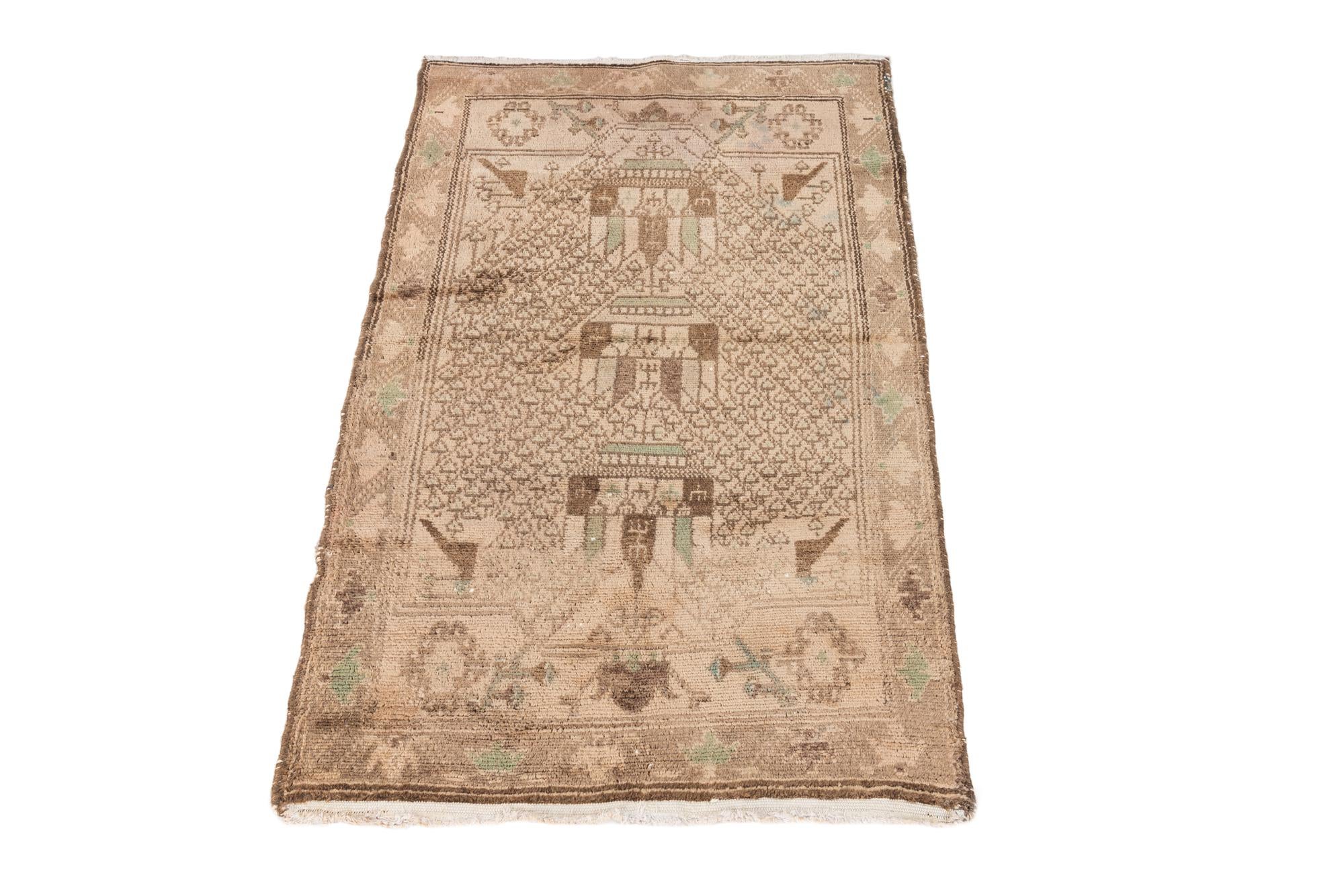 75cm x 125cm anudado a mano Ultra Vintage Alfombra Persa Lana