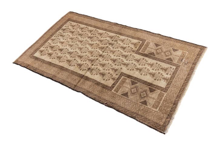 Detail image of 2' 8 x 4' 9 Hand Knotted Ultra Vintage Persian Wool Rug