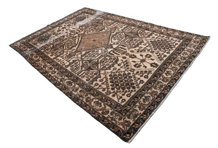 6' 6 x 9' 4 Hand Knotted Ultra Vintage Persian Wool Rug