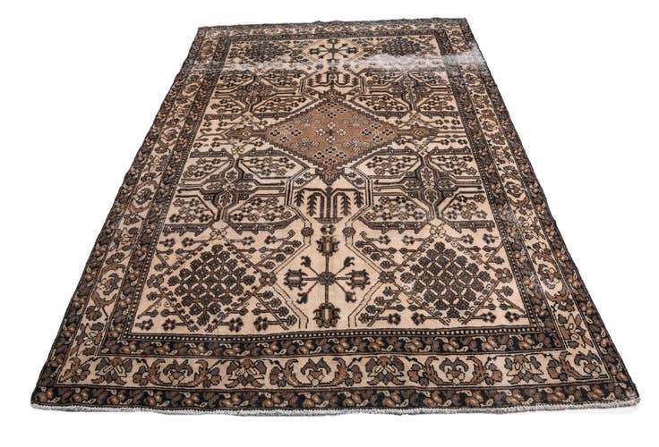 Detail image of 6' 6 x 9' 4 Hand Knotted Ultra Vintage Persian Wool Rug