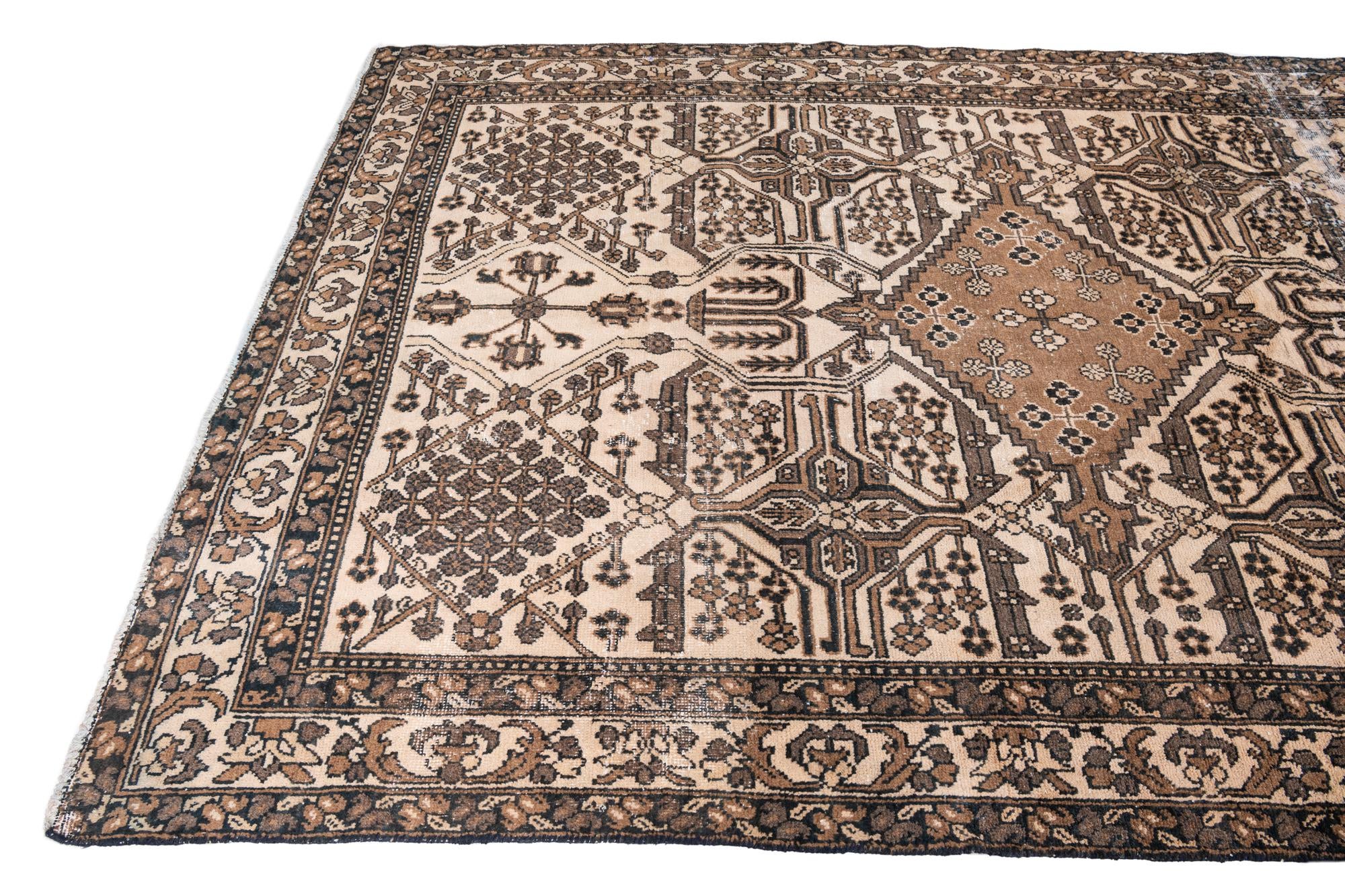 6' 6 x 9' 4 Hand Knotted Ultra Vintage Persian Wool Rug