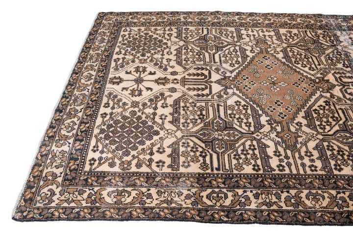 6' 6 x 9' 4 Hand Knotted Ultra Vintage Persian Wool Rug