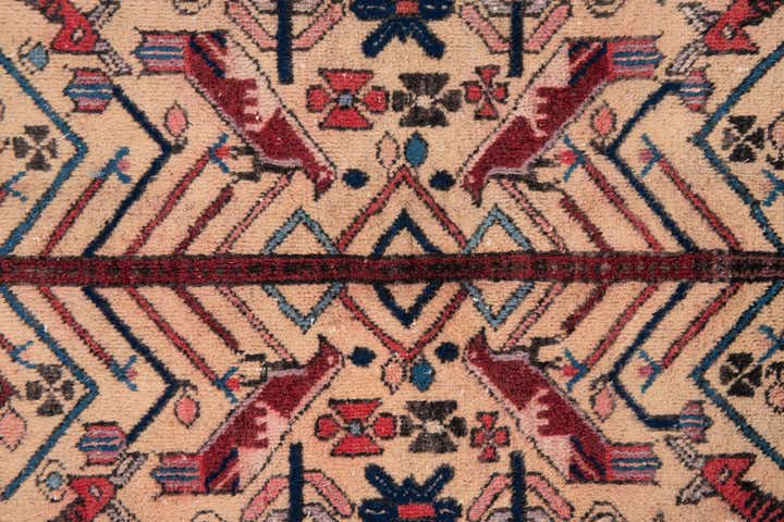 4' 7 x 6' Hand Knotted Ultra Vintage Persian Wool Rug