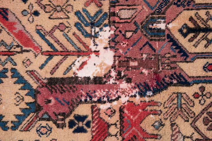 4' 7 x 6' Hand Knotted Ultra Vintage Persian Wool Rug