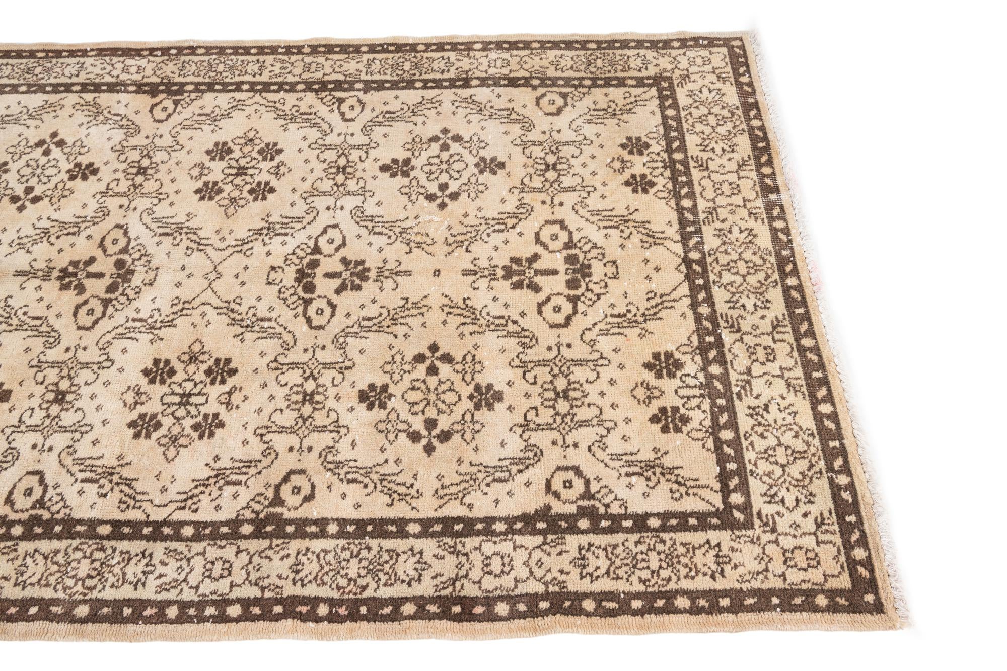 4' x 7' Hand Knotted Ultra Vintage Persian Wool Rug