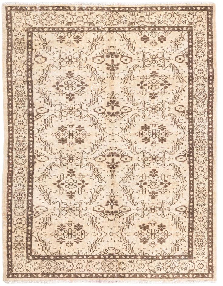 Detail image of 4' x 7' Hand Knotted Ultra Vintage Persian Wool Rug