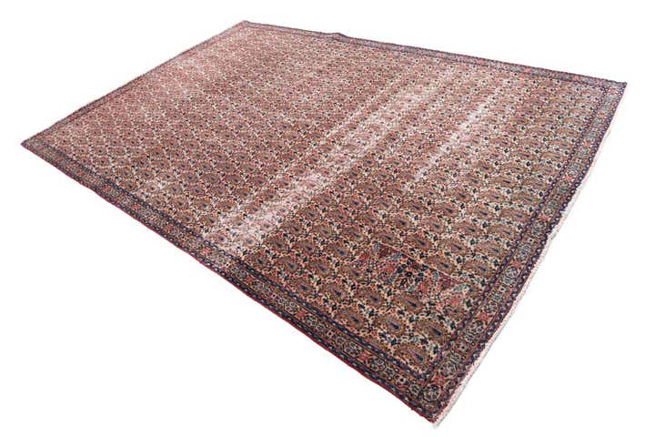 6' 9 x 9' 9 Hand Knotted Ultra Vintage Persian Wool Rug